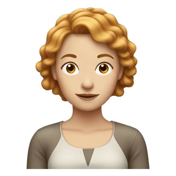 White woman with hazelnut coloured hair  sticker