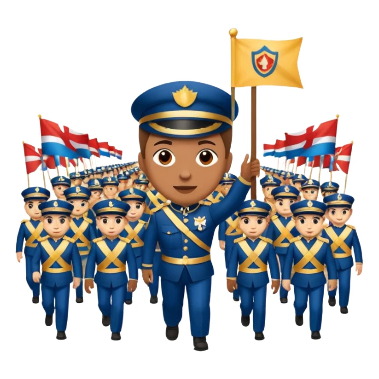 banner carrier Parade Marchers sticker