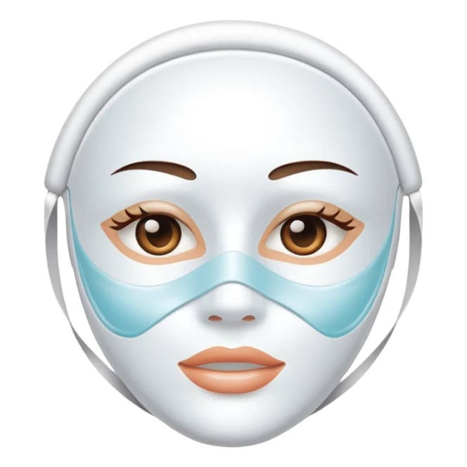 a white skincare beauty mask pack for face, except on the face, just only product sticker