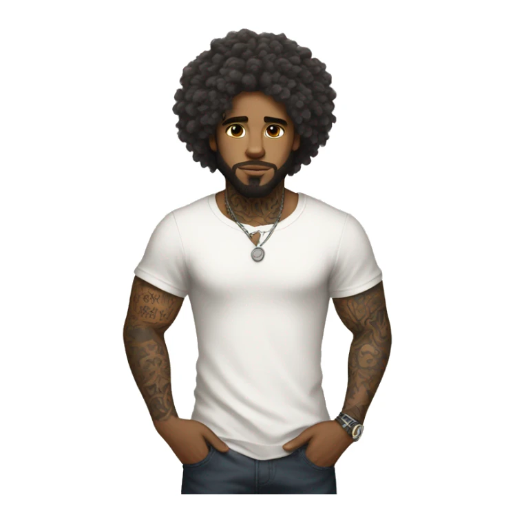 HOT WHITE GUY with fluffy hair WITH TATTOOS FULLBODY sticker