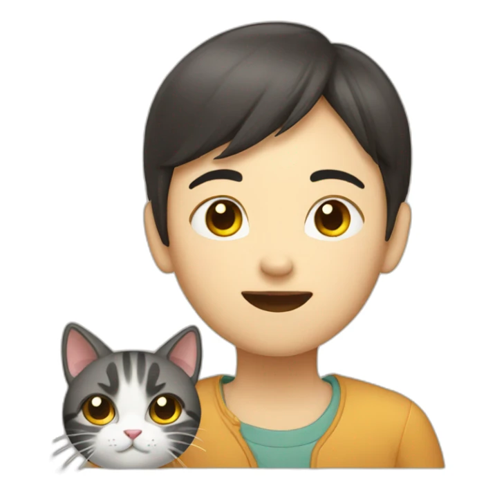 Chinese person rating a cat sticker