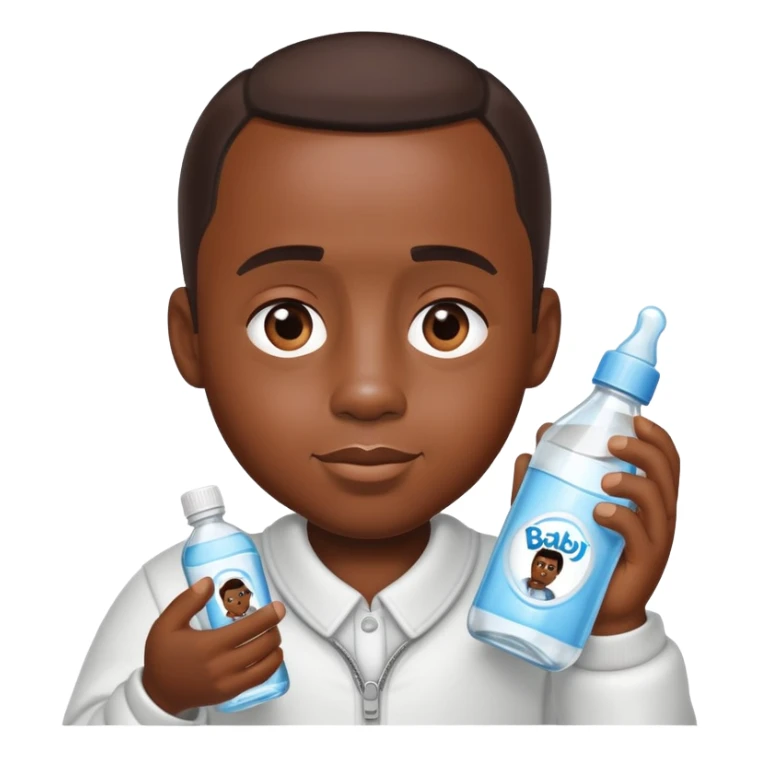 Diddy with baby oil in his hand sticker