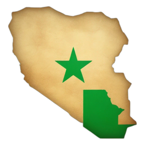 Map of Algeria with the flag in it sticker