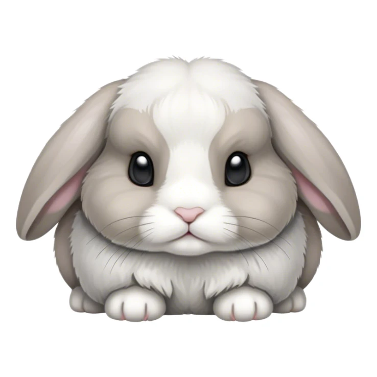 Holland lop white and grey bunny sticker