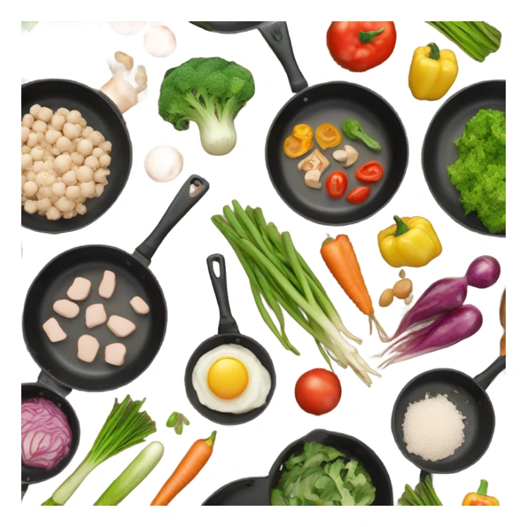 food in pan sticker