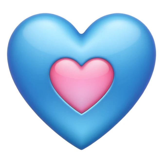 Corazón con color azul y rosado mezclados  sticker