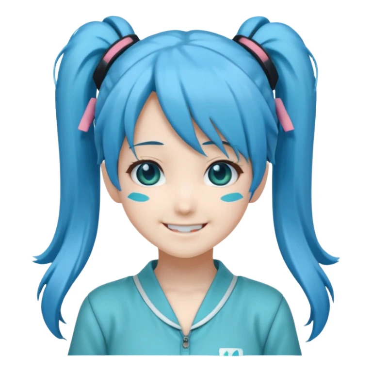 Hatsune Miku smile twintail sticker