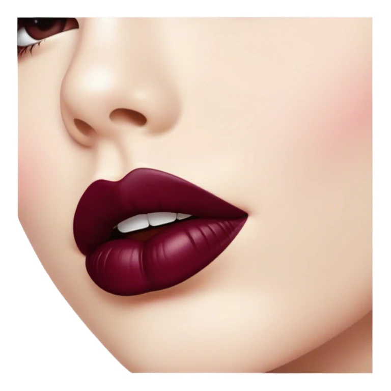 Kiss burgundy sticker