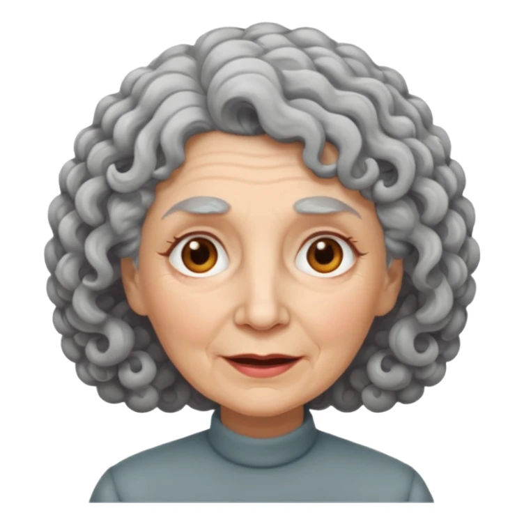 hazme una senora blanca rizada mona viejita sticker