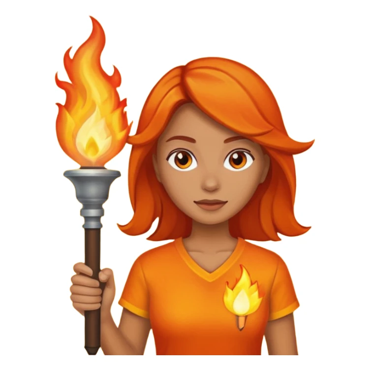 woman The torchbearer sticker
