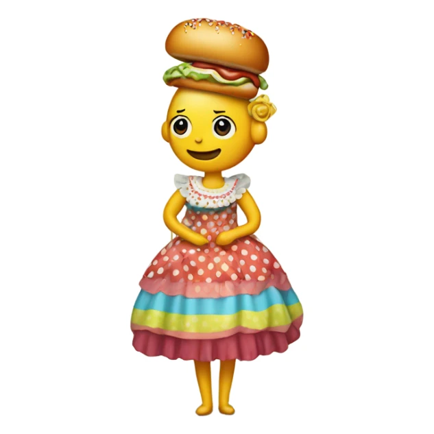 Hotdog wearing a dress sticker