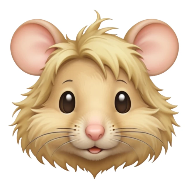 mouse with blond hair that look bad sticker