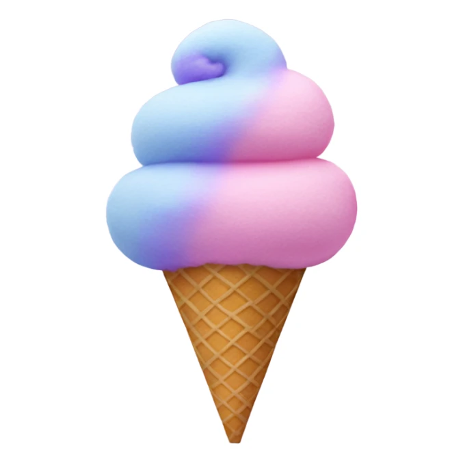 pink and purple cotton candy on a cone sticker