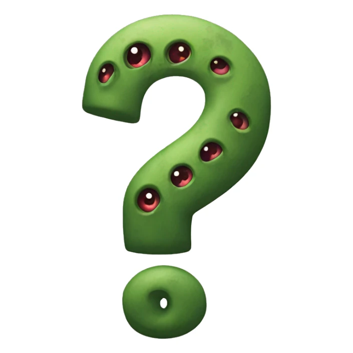a question mark made with the arms of a zombie sticker