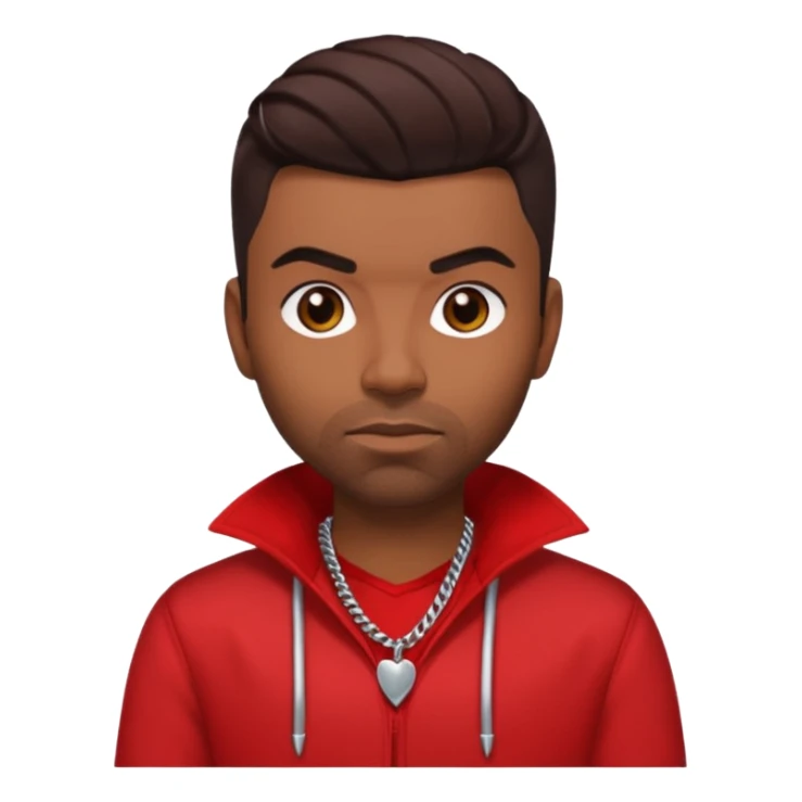 Ginuwine with dark brown hair, red outfit sticker