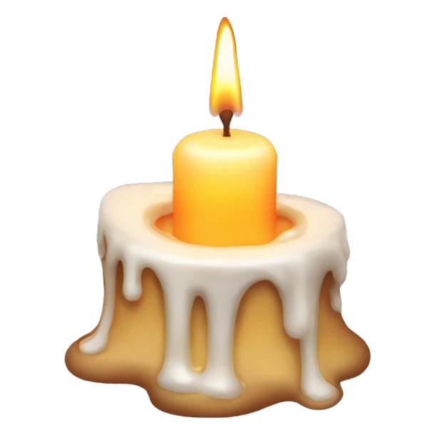 melting candle sticker