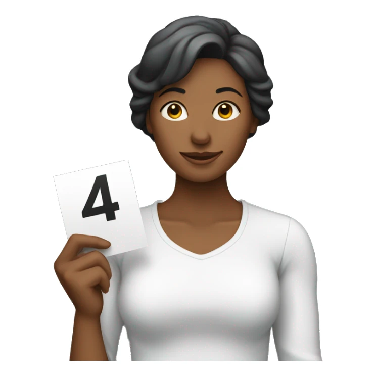 Woman holding 4b movement sign sticker