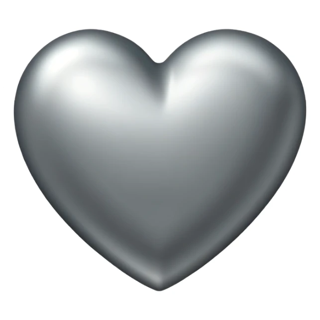 Heart shape emoji for dessert titanium color sticker