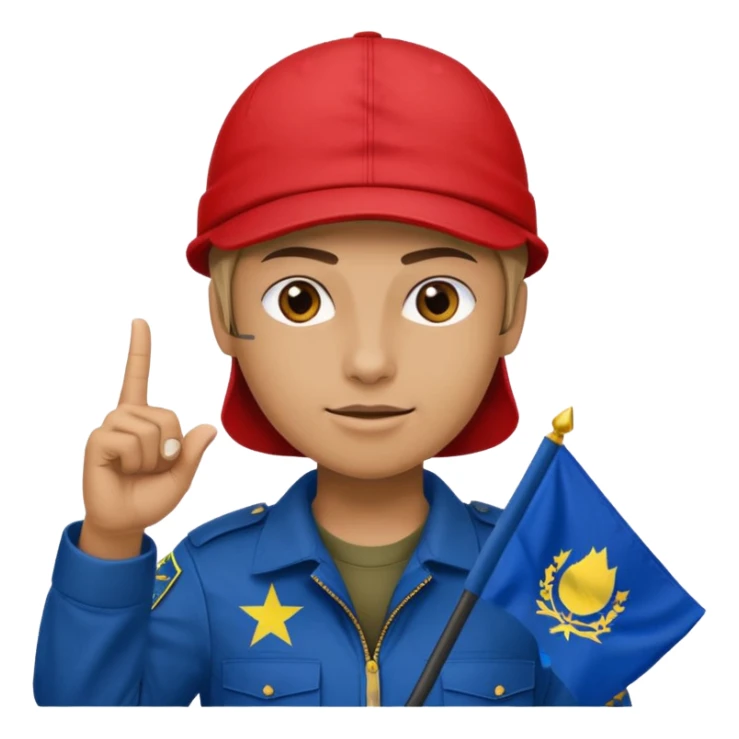 Red with tactical capholding bosnia flag one finger up sticker