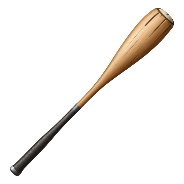 log of wood holding a baseball bat sticker
