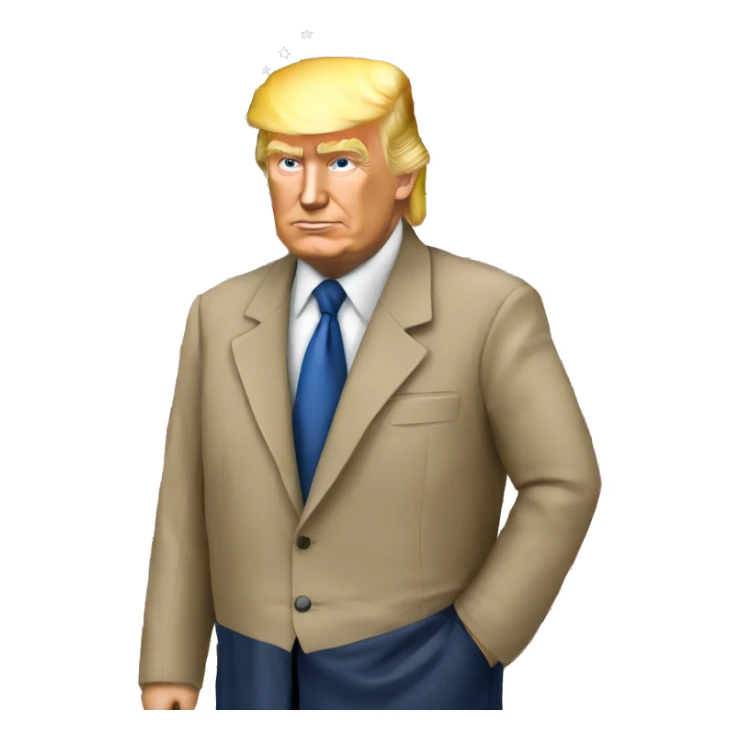 President trump with American flag sticker