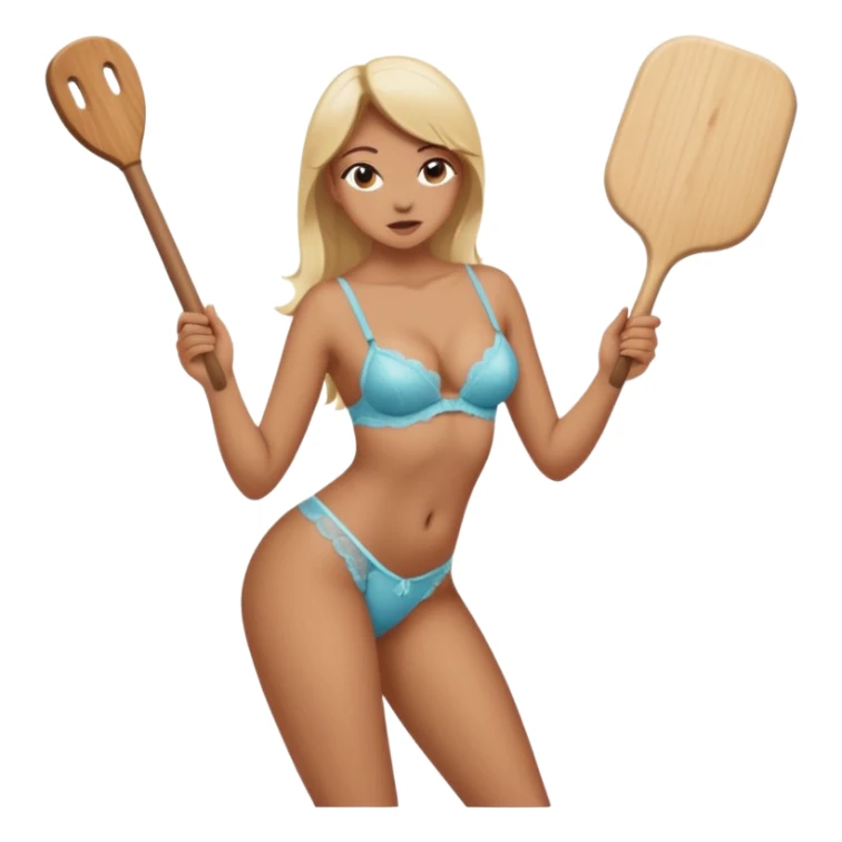 Spanking sexy ladys ass with paddle sticker