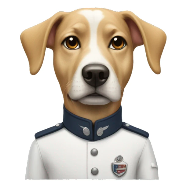 Adol h as a dog in uniform  sticker