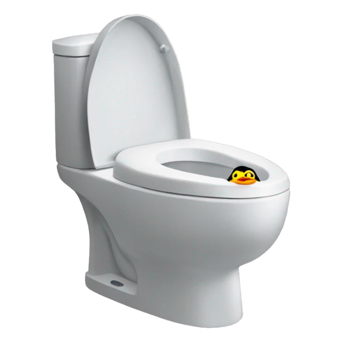 duck on toilet skibidi toilet sticker