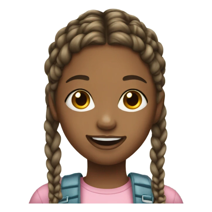 girl with braces and braids and lip gloss  sticker