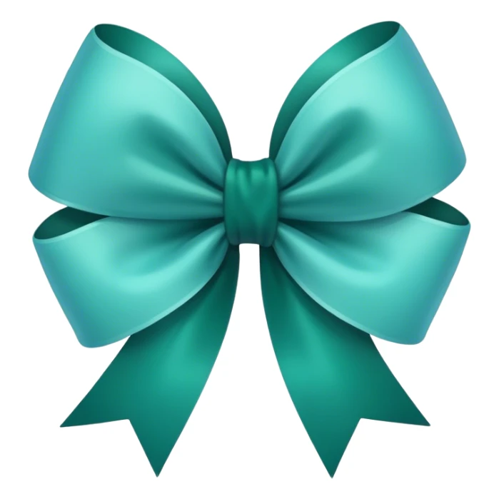 Bow in light blue and dark green colors sticker