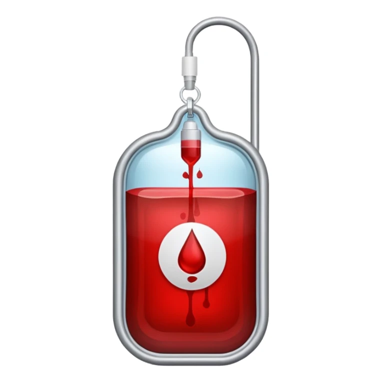 IV bag filled with blood sticker