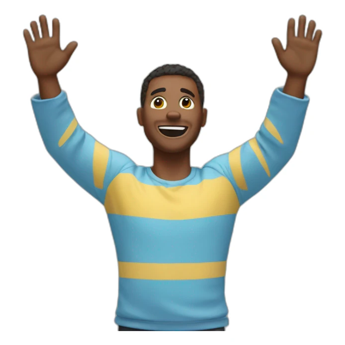 thanks the sky with the arms open sticker