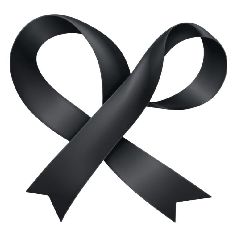 black piece of ribbon  sticker