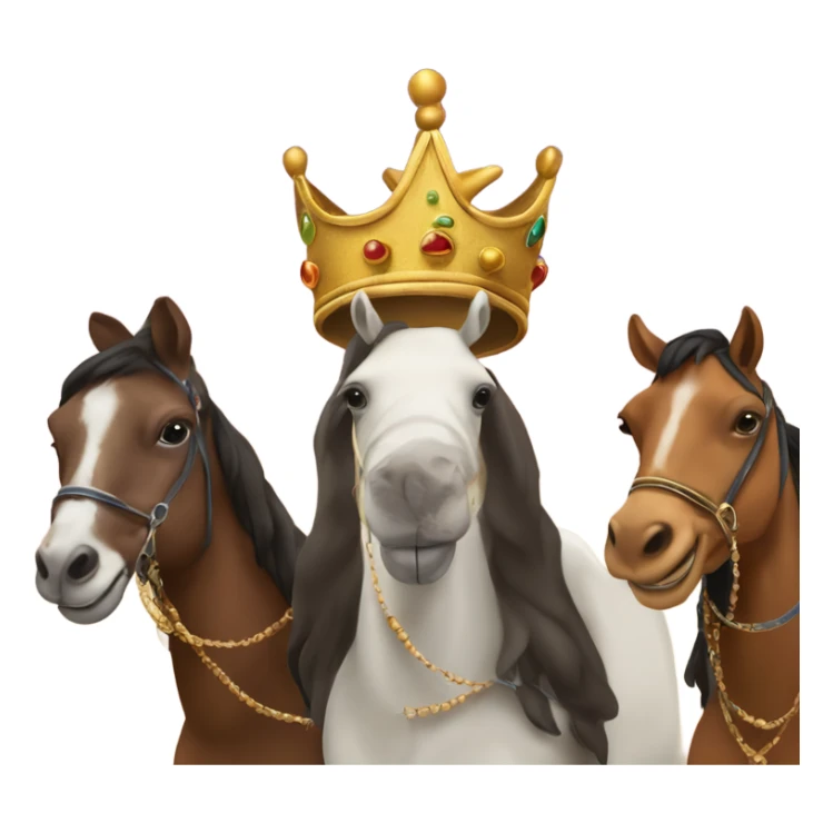 Los tres Reyes Magos montados en sus camellos sticker