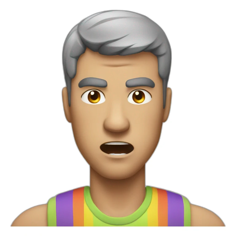 Gay man who is angry and is about to slap someone sticker