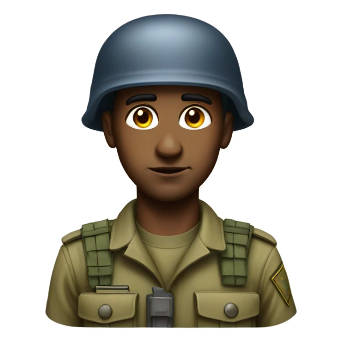 idf soldier photorealistic serious sticker