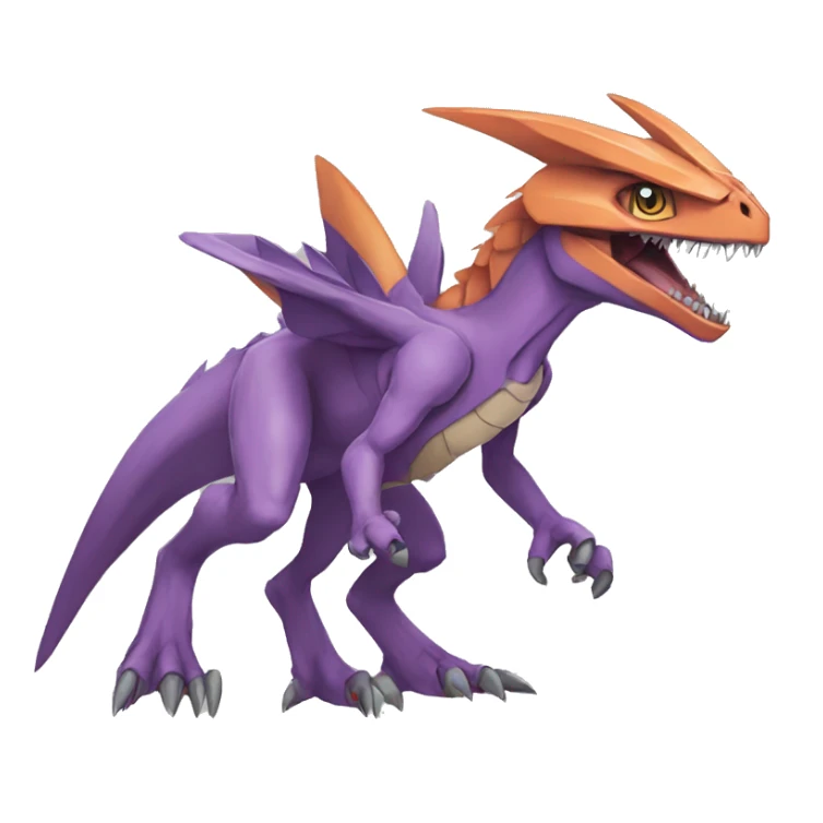  Cool Edgy Digimon-Fakemon-Raptor-Genesect-Reptile full body sticker