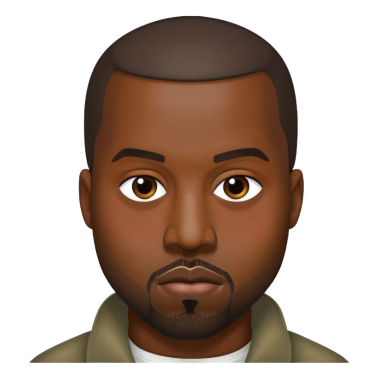 face of Kanye West sticker