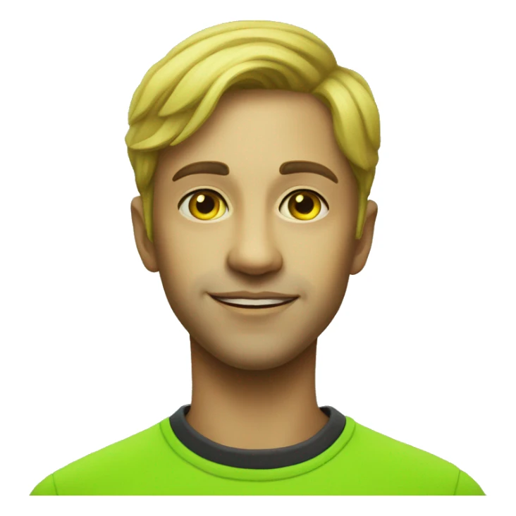 Neon yellow green heart sticker