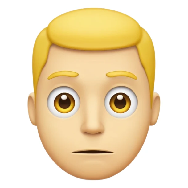 basic yellow guy with a srtiaght mouth and judgingly looking to the side sticker