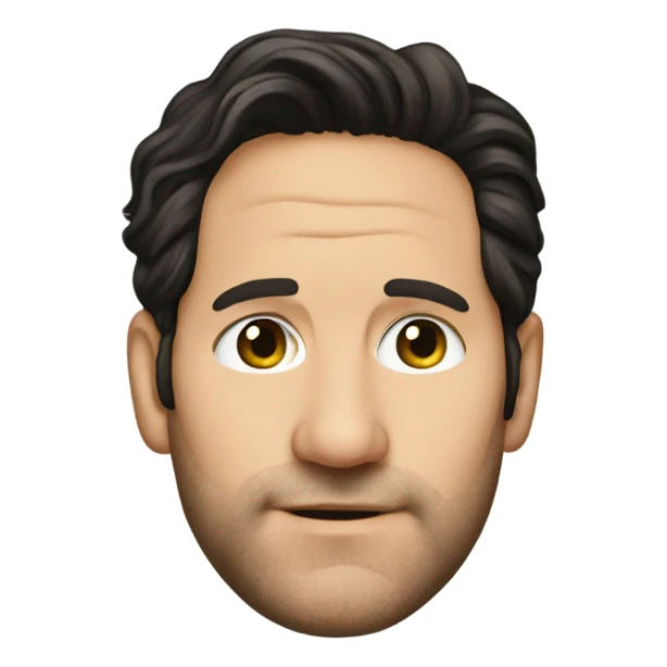 Paul Rudd with shirt over his face sticker