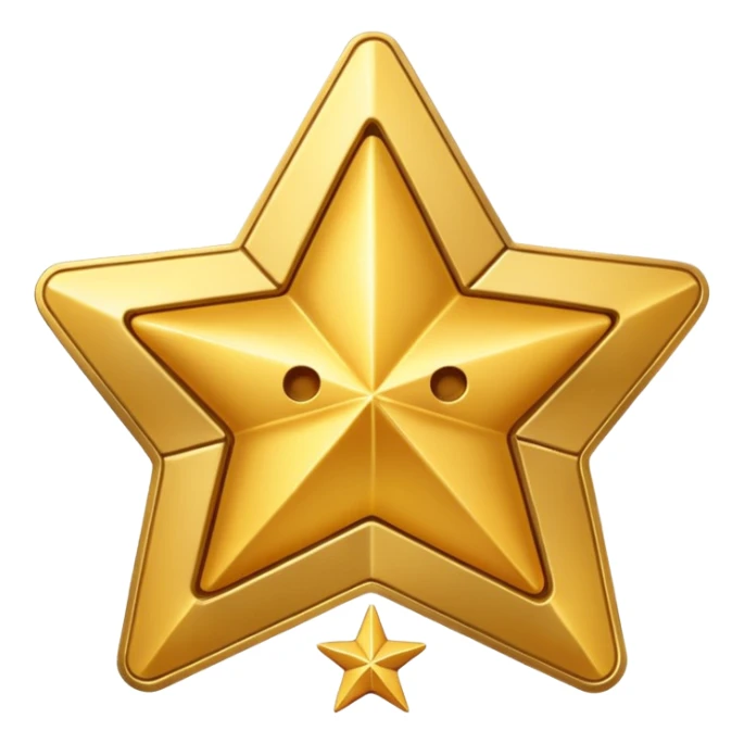 A cute 3D Stylized icon of Star Ticket for game sticker