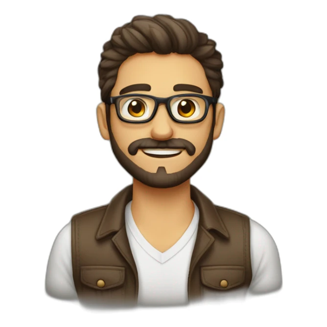 hombre-joven-moreno-atractivo-gafas-poca barba sticker