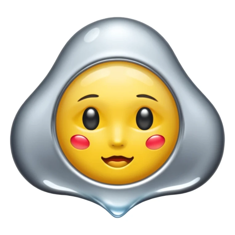 wet chrome surface, silver liquid shine, intimate erotic mood sticker