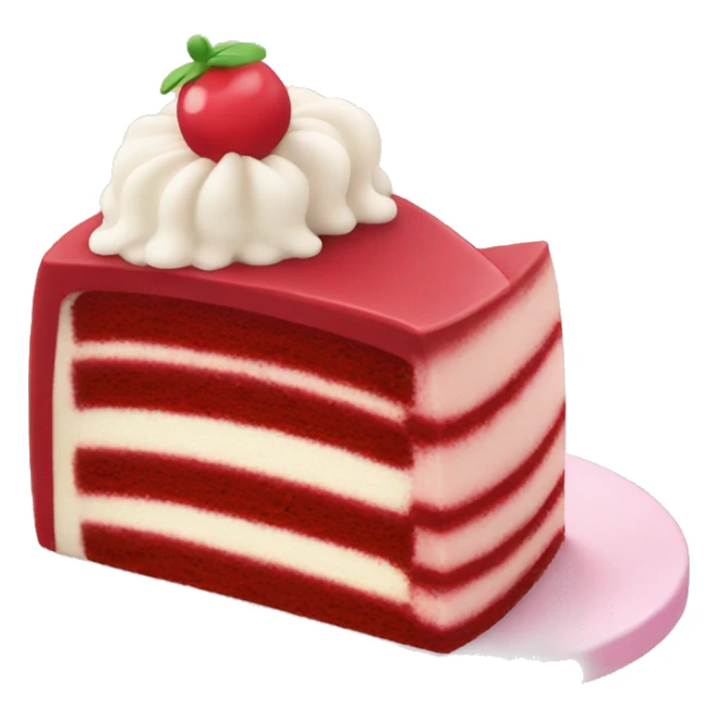 Kawaii red velvet cake slice  with layers sticker