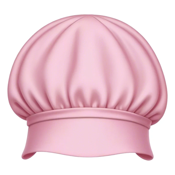 A standalone bonnet, soft fabric, pink color, simple and classic — no face, no head. sticker
