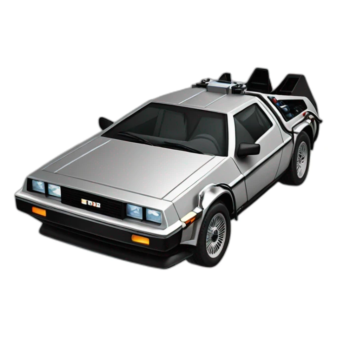 delorean back to the future sticker