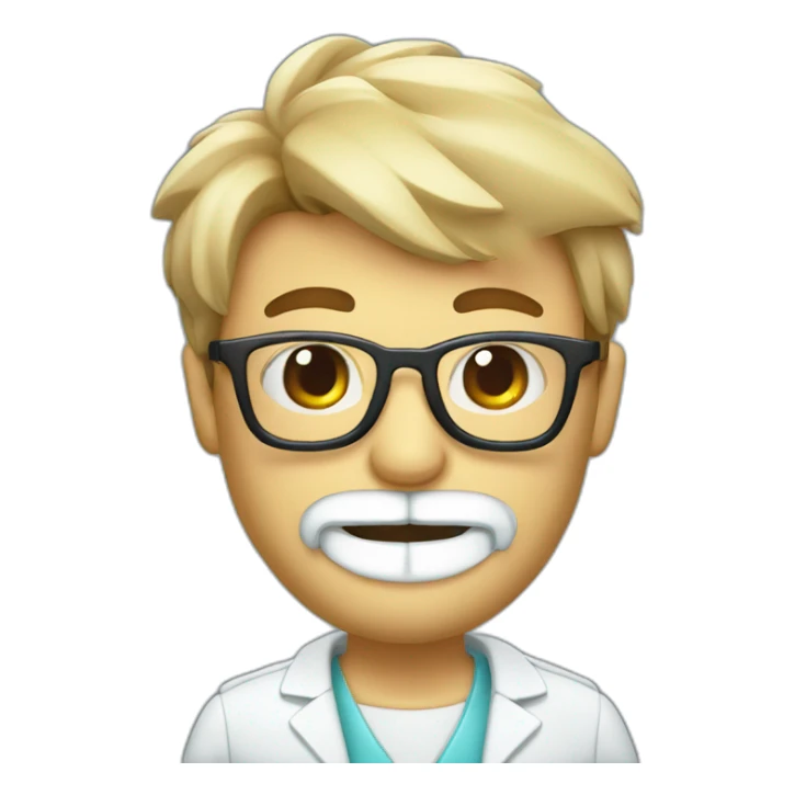 Dentista gordo con gafas y barba sticker