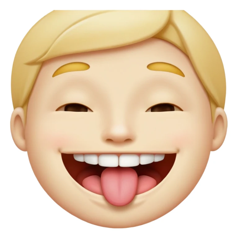 😛 but closed mouth sticking tounge out sticker