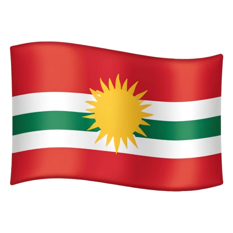 The beautiful flag of Iraqi Kurdistan sticker